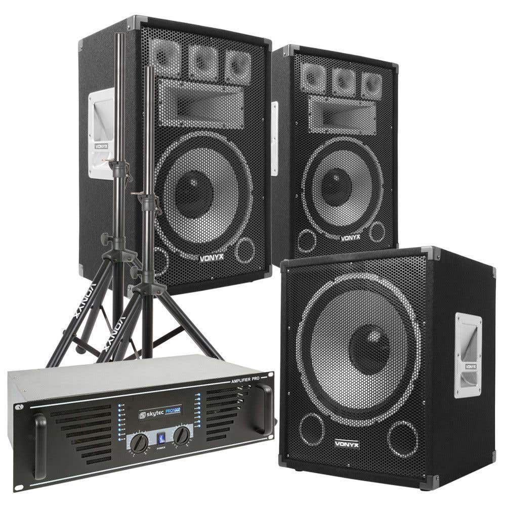 Vonyx TX 2.1 set 2000W met actieve sub, versterker en tops
