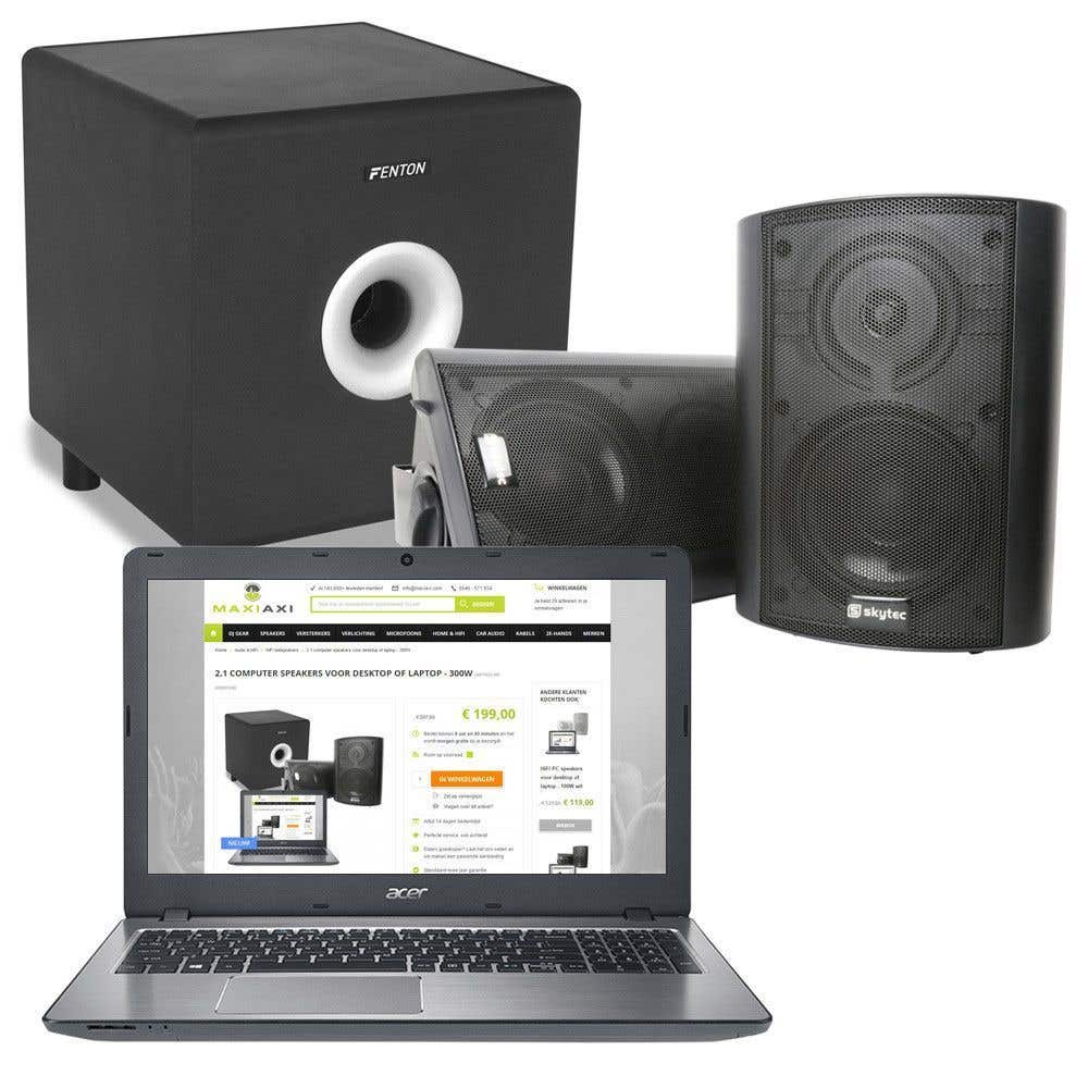 SkyTec 2.1 300W Computer Speakers voor Desktop of Laptop