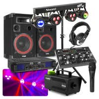 MAX Complete 500W DJ Bluetooth Disco Set met Geluid, Licht en Rook