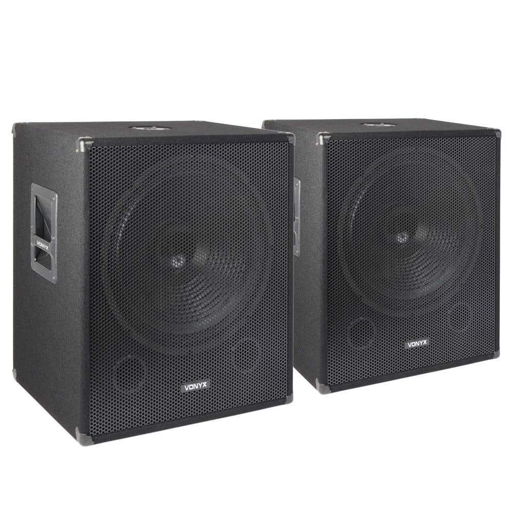 Vonyx 1000 Watt 18 inch Actieve PA Subwoofers 2x