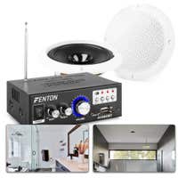 Fenton BS06 Badkamer speakers inbouw - Waterdichte speakerset met versterker - Bluetooth - 6.5 inch