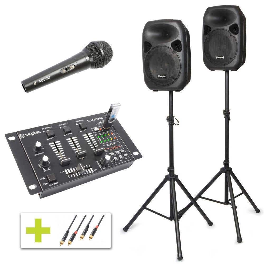 Skytec Complete Dj Set Granite 12 Actief Met Usb Mixer En Microfoon skytec kopen in de aanbieding Skytec Complete Dj Set Granite 12 Actief Met Usb Mixer En Microfoon skytec kopen in de aanbieding