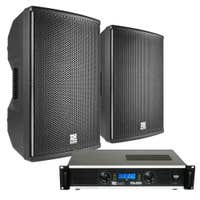 Power Dynamics geluidsinstallatie met 2x PD410P 10" speakers - 1600W
