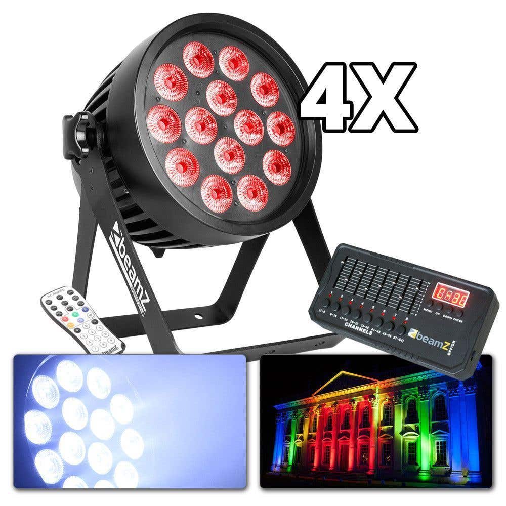 Beamz Professional Led Par Set Met 4X Voor Buitengebruik Compleet beamz professional kopen in de aanbieding Beamz Professional Led Par Set Met 4X Voor Buitengebruik Compleet beamz professional kopen in de aanbieding