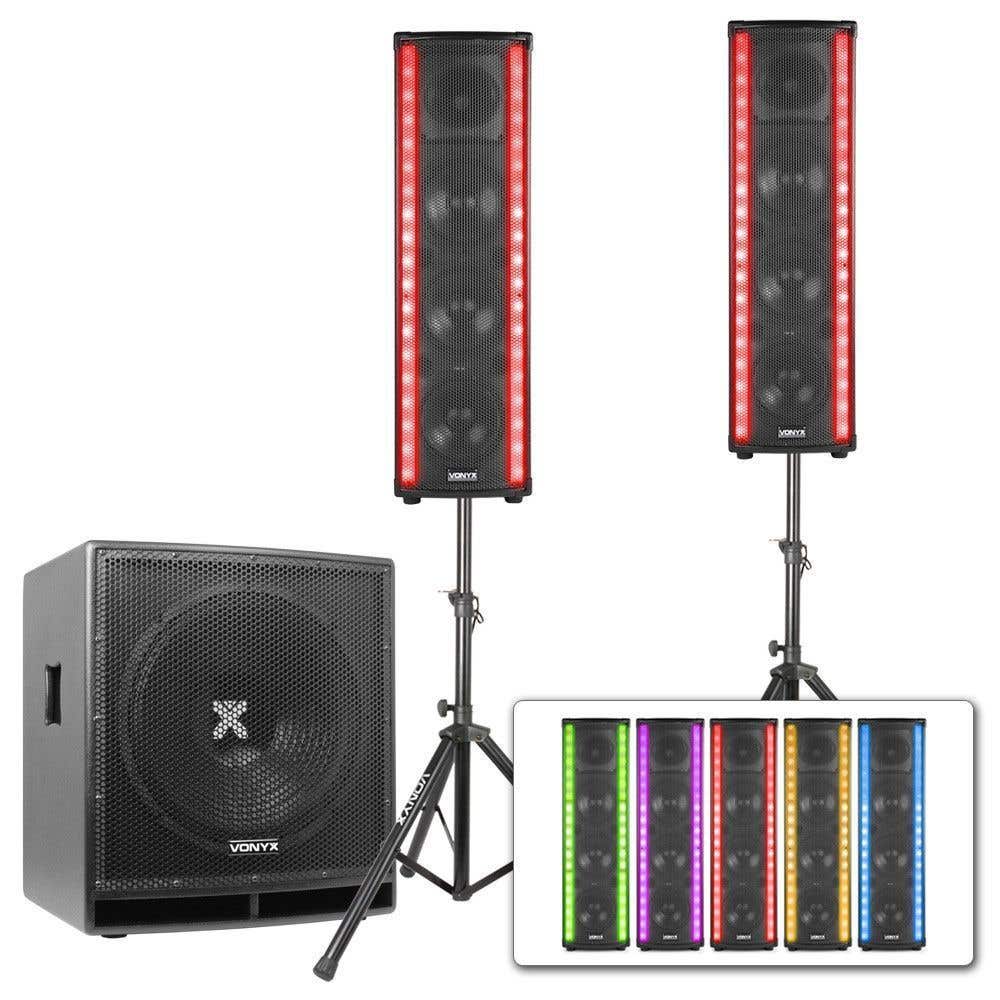 Vonyx 2000W Lm80 Lightmotion 21 Geluidsinstallatie Met Subwoofer En Bluetooth vonyx kopen in de aanbieding Vonyx 2000W Lm80 Lightmotion 21 Geluidsinstallatie Met Subwoofer En Bluetooth vonyx kopen in de aanbieding