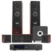 Fenton complete surround set home cinema 5.1 - Bluetooth - 10'' subwoofer - Walnoot