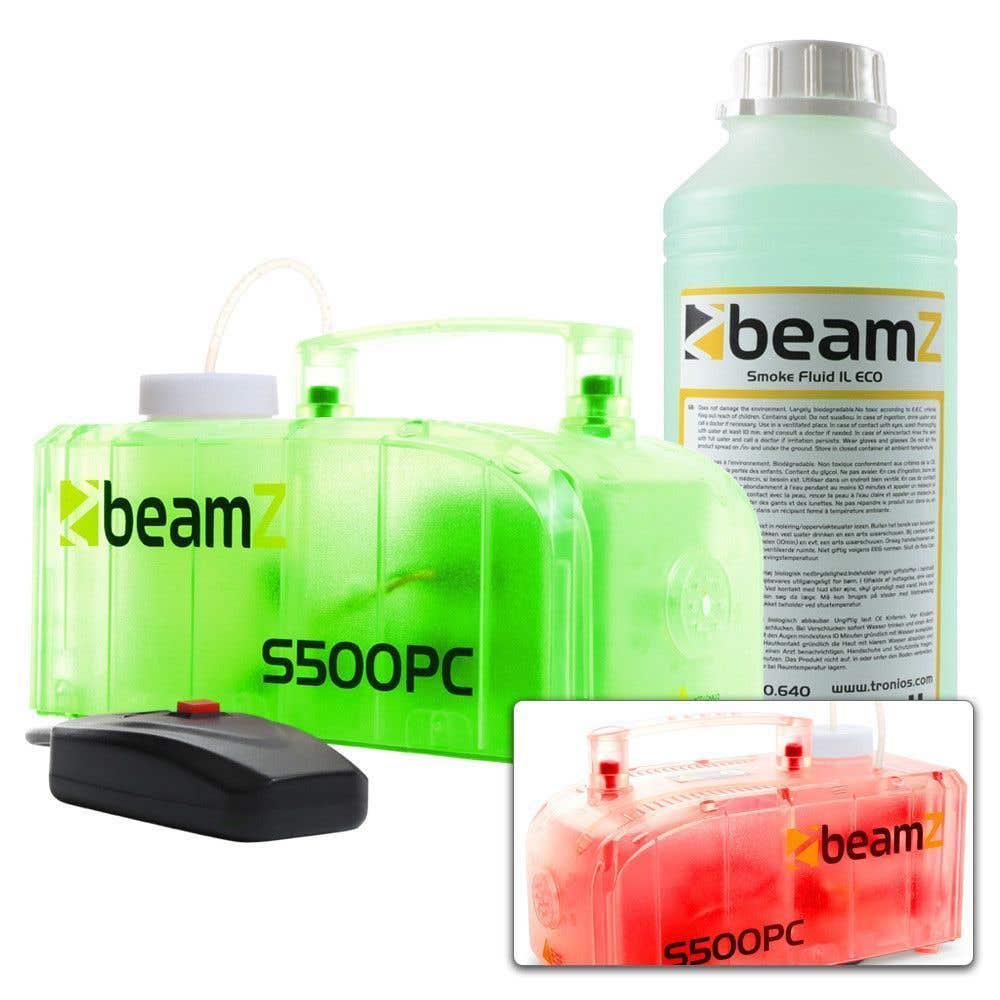 Beamz S500Pc Transparante Rookmachine Met Ruim 1L Rookvloeistof beamz kopen in de aanbieding