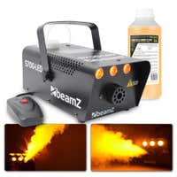 Halloween "Flame" rookmachine set met 1 liter rookvloeistof