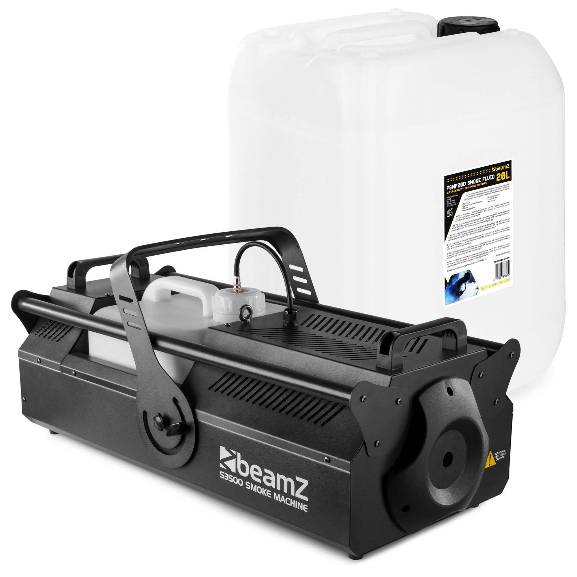 BeamZ S3500 rookmachine incl. 20 liter ultra geconcentreerde rookvloeistof
