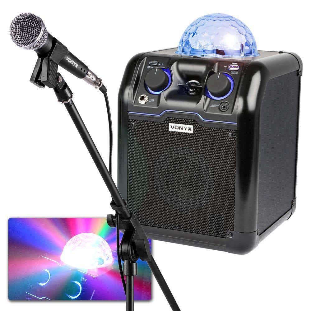 Vonyx SBS50B Karaoke Set met echo, Bluetooth en microfoonstandaard