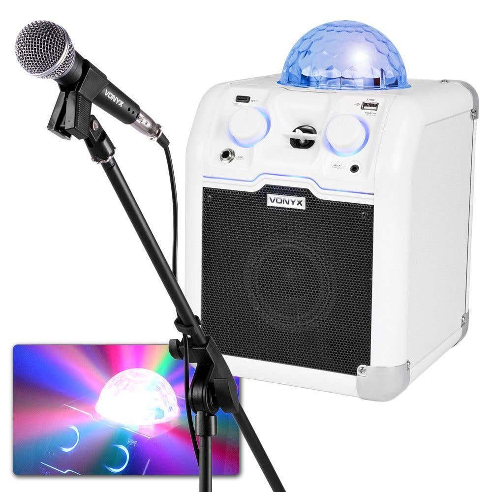 Vonyx SBS50W Karaoke Set met echo, Bluetooth en microfoonstandaard