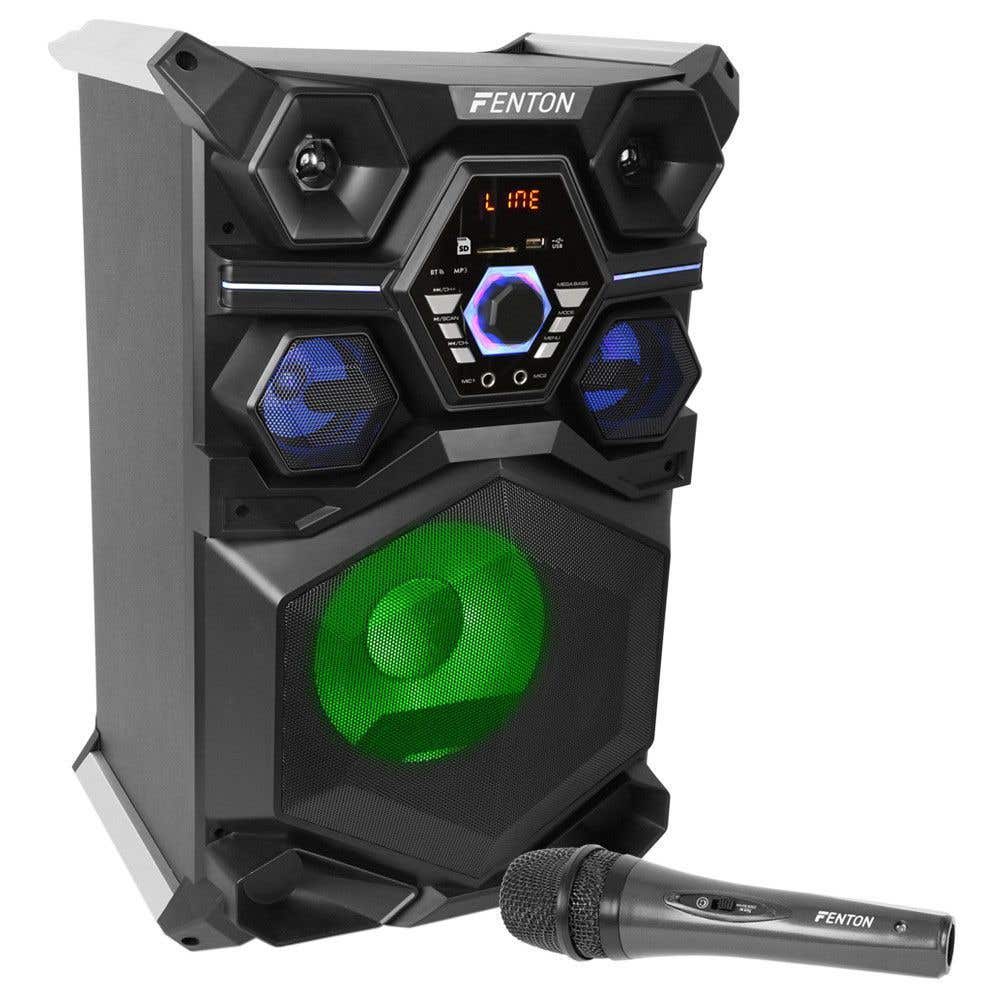 Fenton LIVE101 Party Box met microfoon echo en Bluetooth