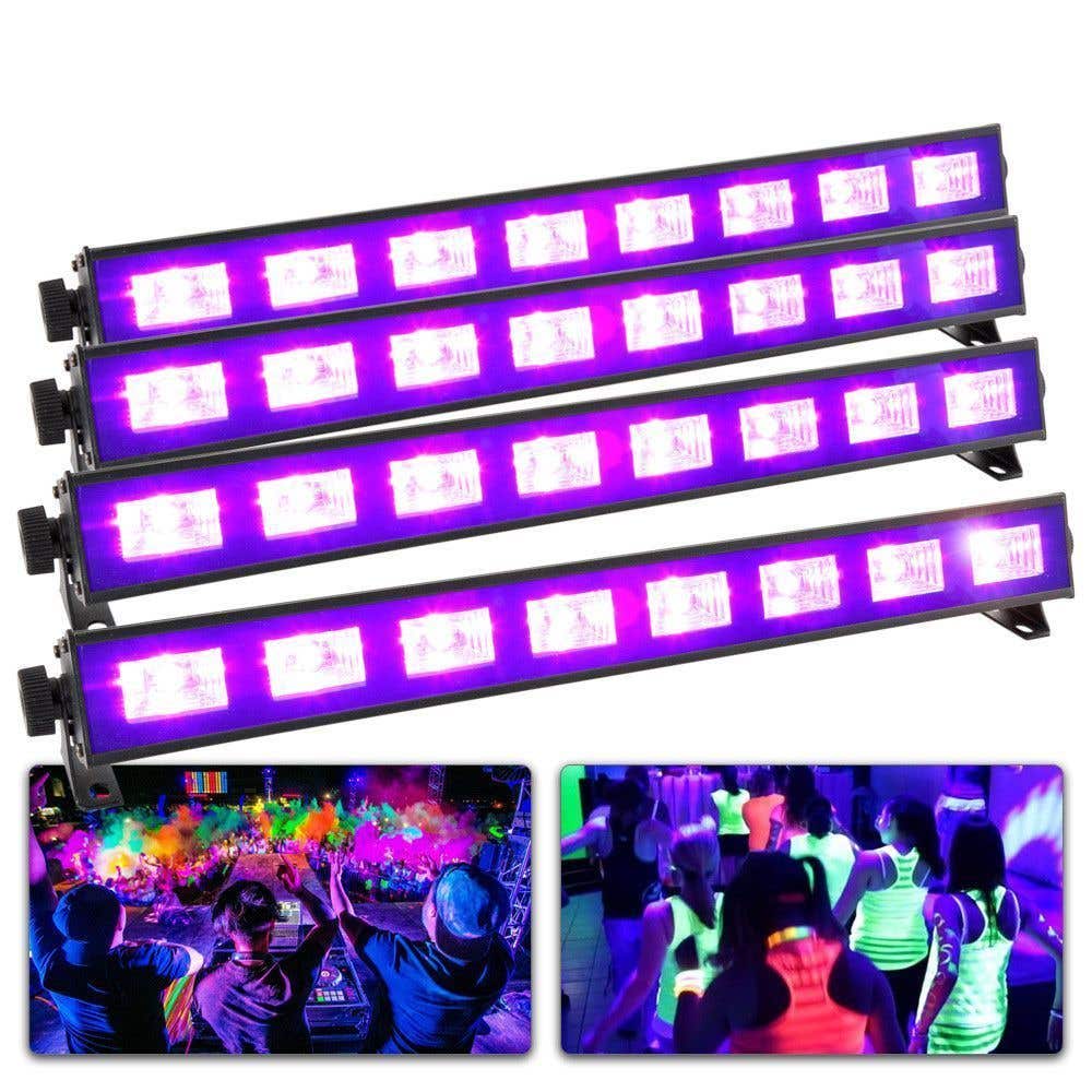 BeamZ Complete Blacklight set met 4 krachtige BUV93 LED BARs