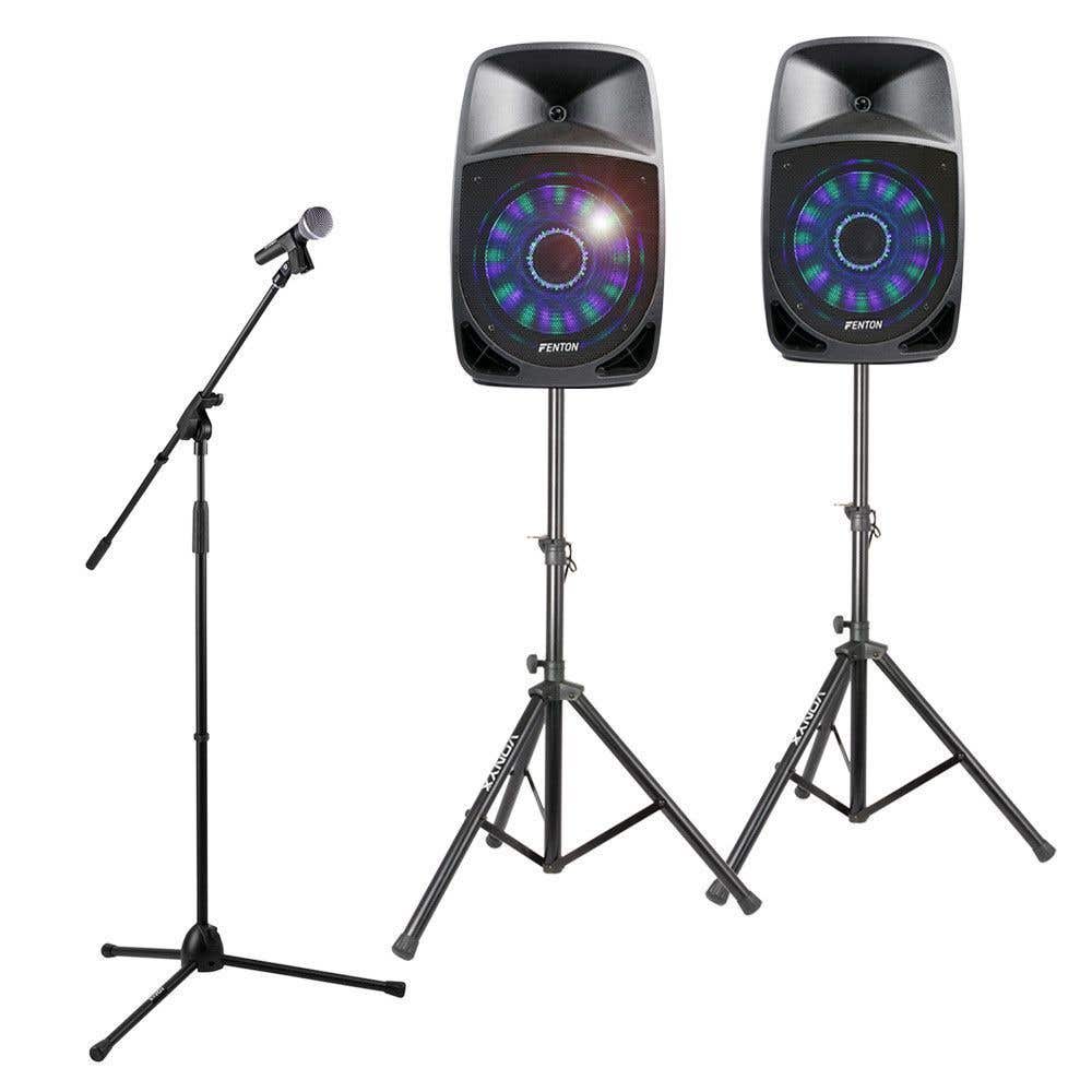 Complete Fenton FT1200A Karaoke set met echo en bluetooth