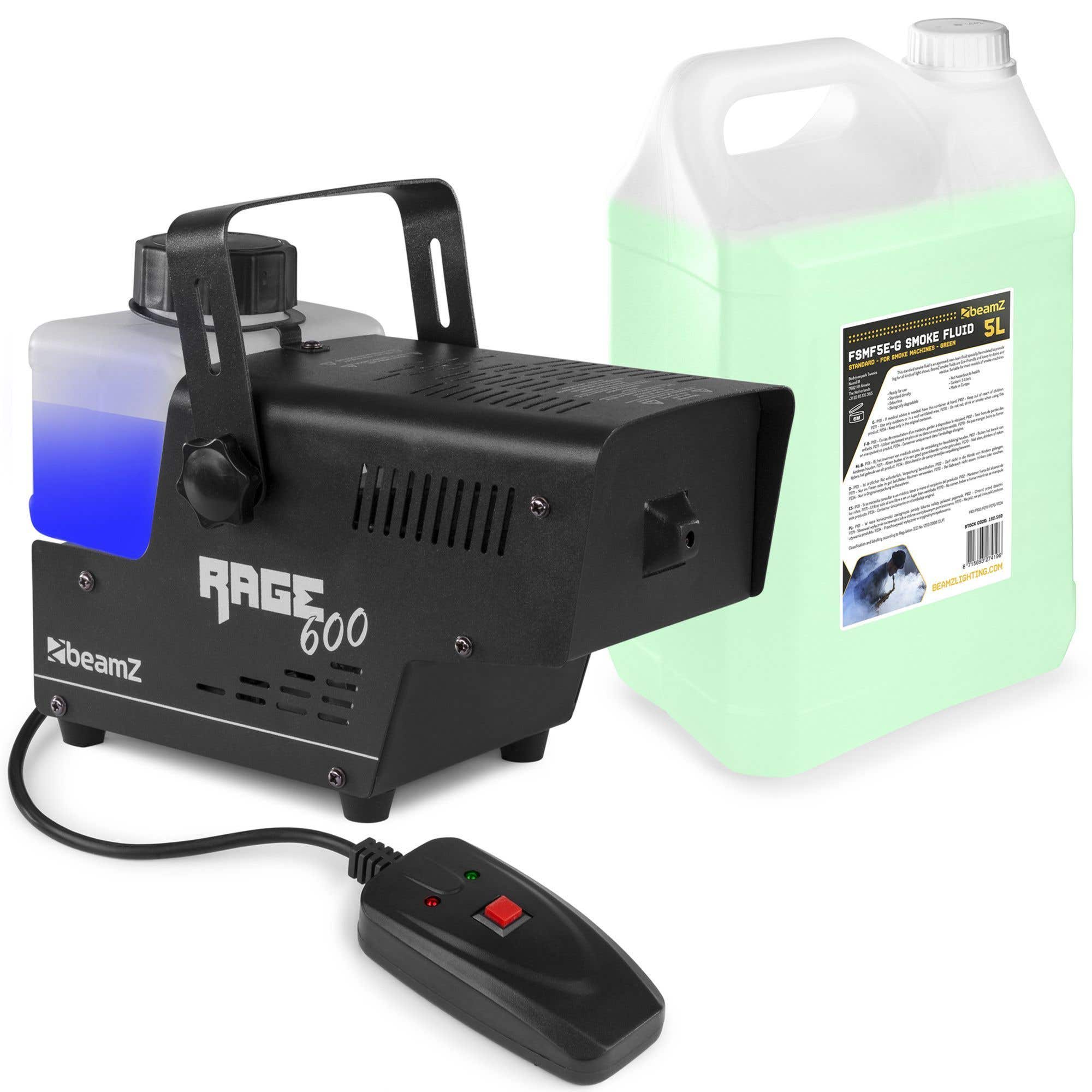 BeamZ RAGE600I rookmachine met 5 liter rookvloeistof