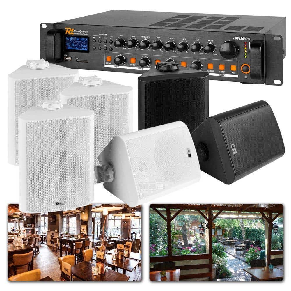 Power Dynamics 100V 2 Zone Binnen En Buiten Geluidsinstallatie 90W Voor Horeca power dynamics kopen in de aanbieding Power Dynamics 100V 2 Zone Binnen En Buiten Geluidsinstallatie 90W Voor Horeca power dynamics kopen in de aanbieding