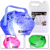 BeamZ B500LED Bellenblaasmachine transparant - Met LED’s en 5 liter vloeistof - Voor kinderfeestjes