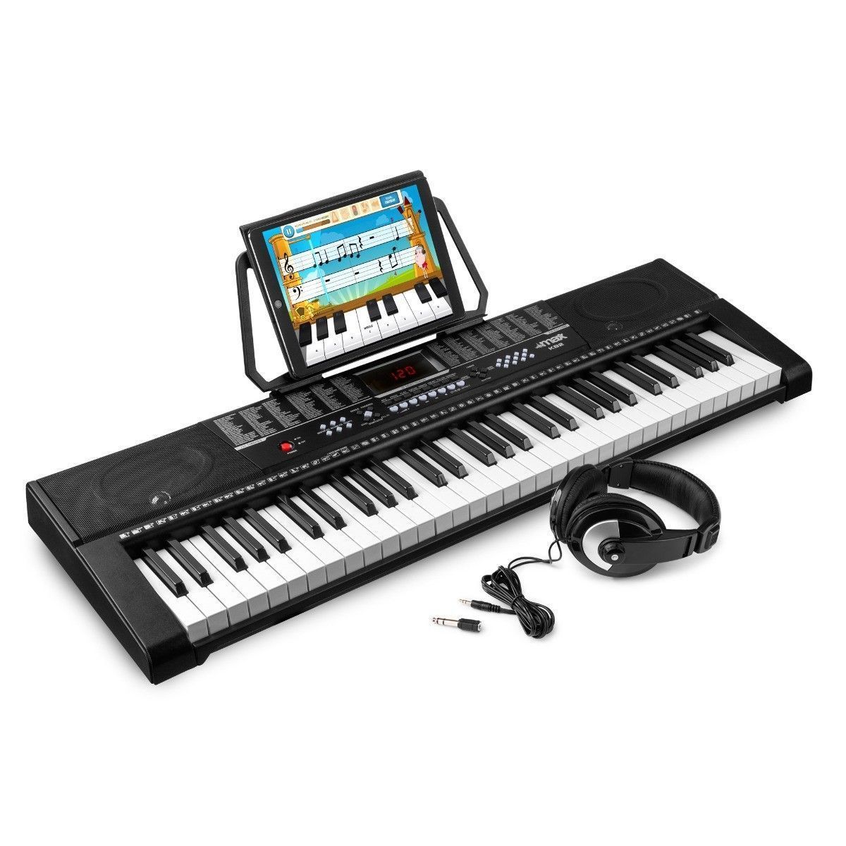 MAX KB2 Keyboard met 61 toetsen, trainingsfunctie en hoofdtelefoon