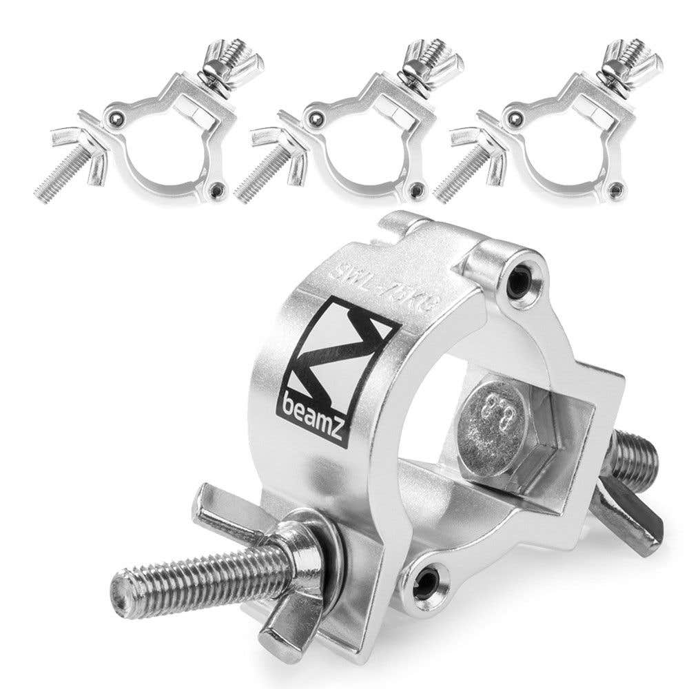 BeamZ BC35-75 set van 4 slimline Half Couplers 75kg - Aluminium