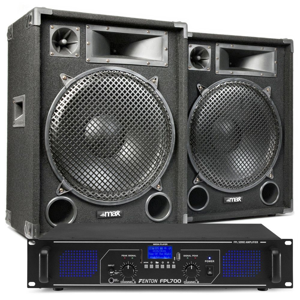 MAX15 DJ luidspreker en Bluetooth versterker combinatie 2000W