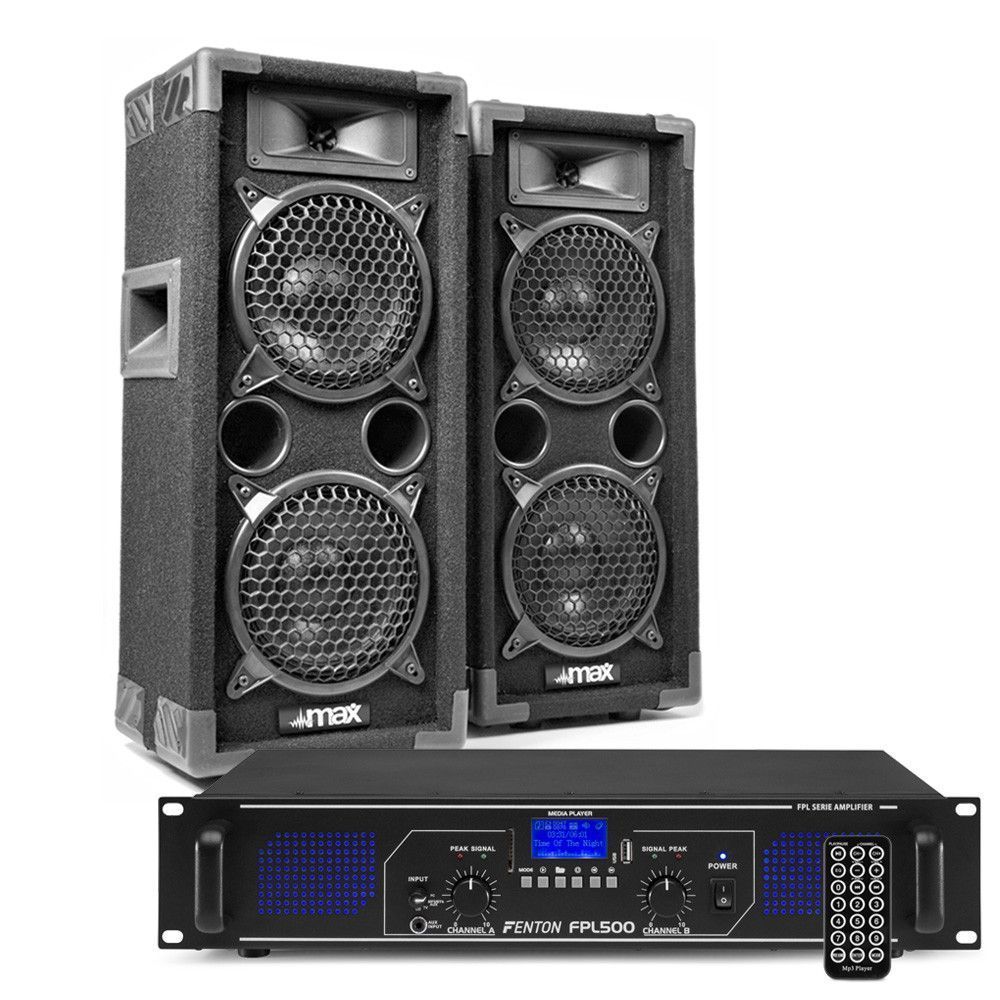 MAX26 DJ luidspreker en Bluetooth versterker combinatie 1200W