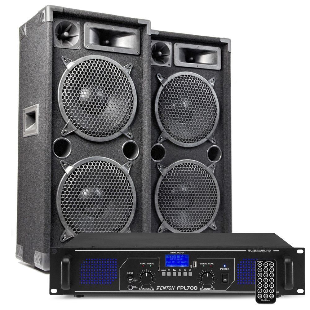 MAX210 DJ luidspreker en Bluetooth versterker combinatie 2000W