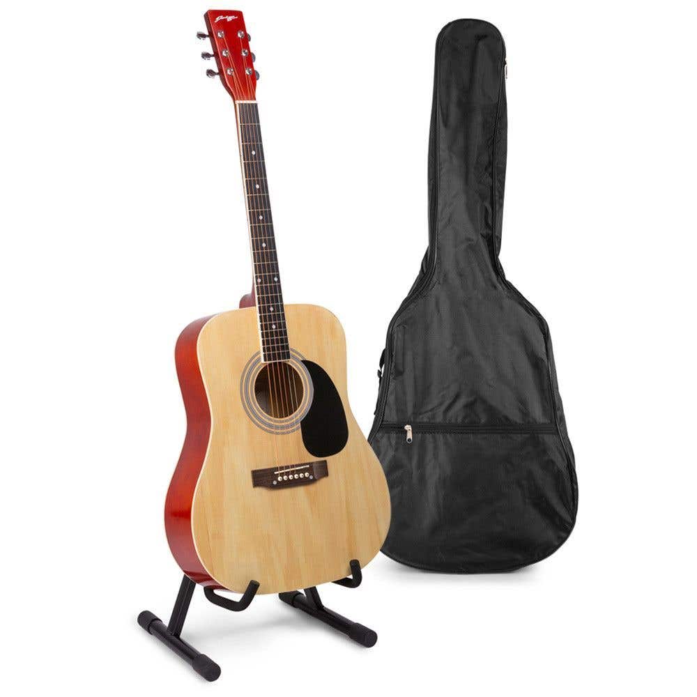 Johnny Brook JB300 naturel akoestische gitaar starterset met gitaarstandaard