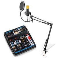 Vonyx podcast starterset met mixer, CMS400B studiomicrofoon en microfoonarm