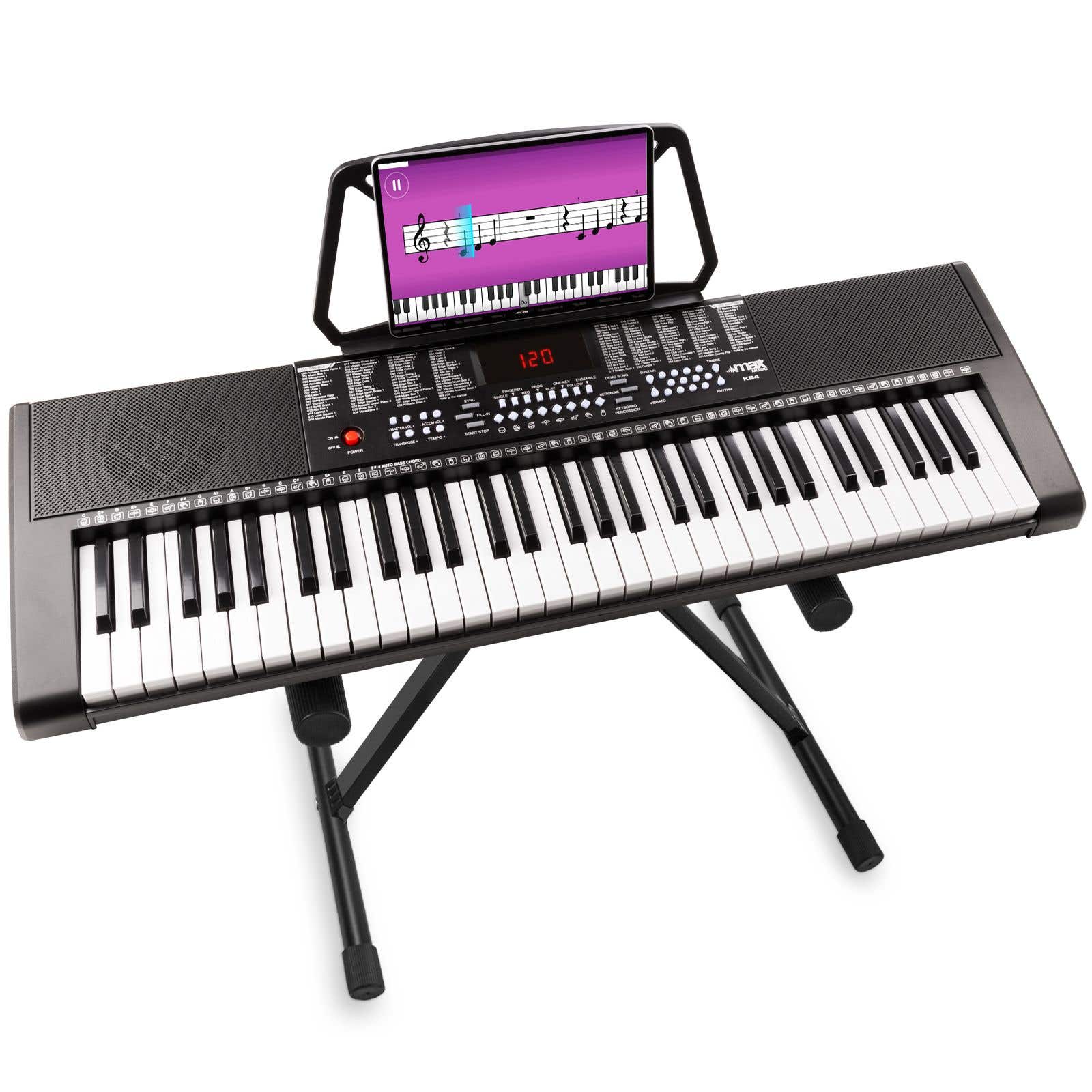 MAX KB4 beginners keyboard 61 toetsen incl. keyboardstandaard