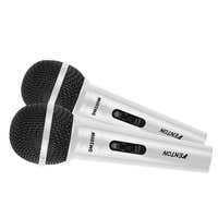 Fenton DM100W - Set van 2 witte microfoons voor o.a. karaoke en DJ's