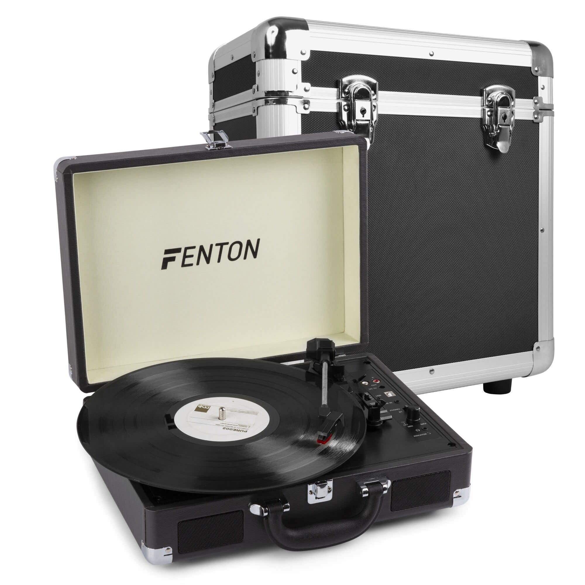 Fenton RP115C platenspeler met Bluetooth en platenkoffer
