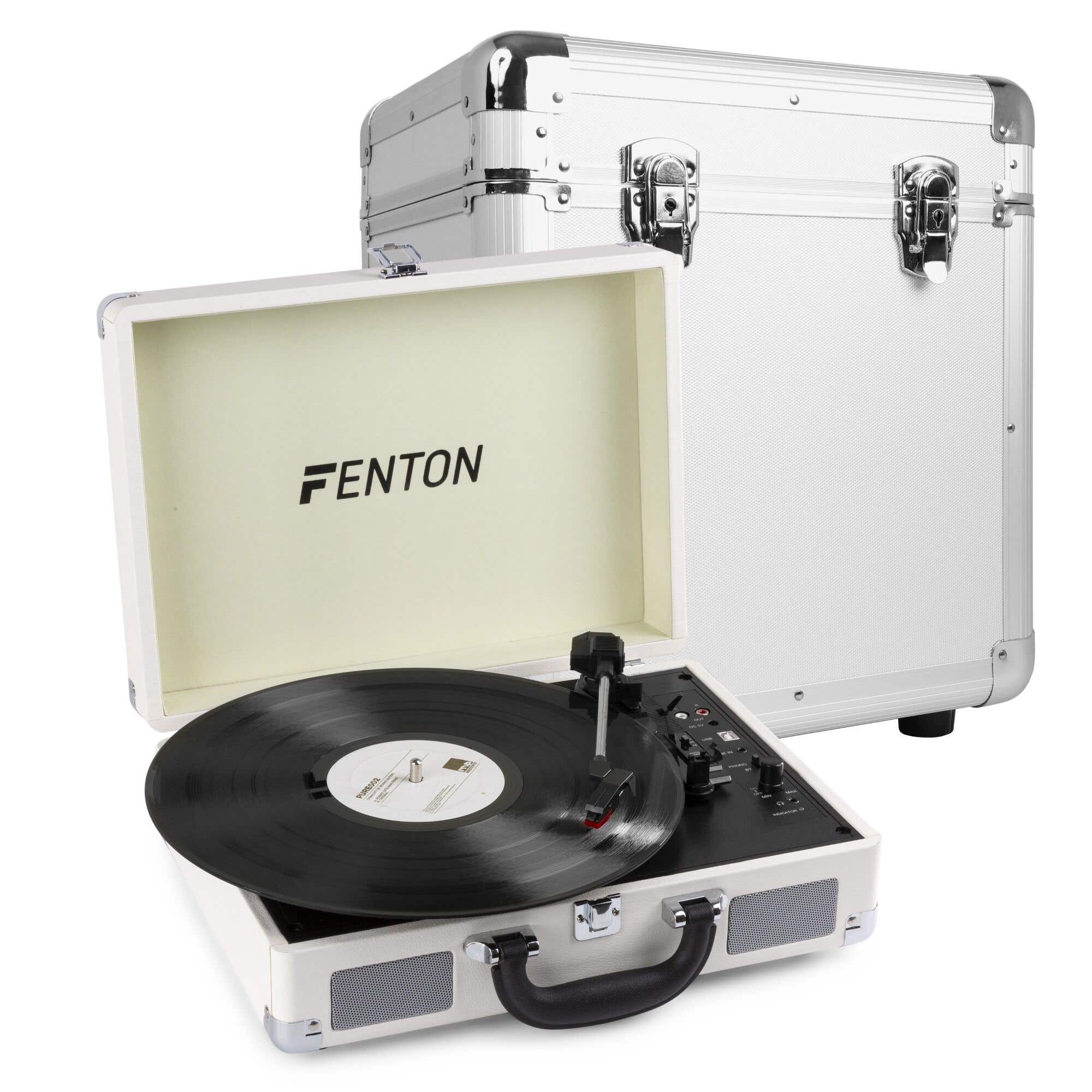 Fenton RP115D platenspeler met Bluetooth en platenkoffer