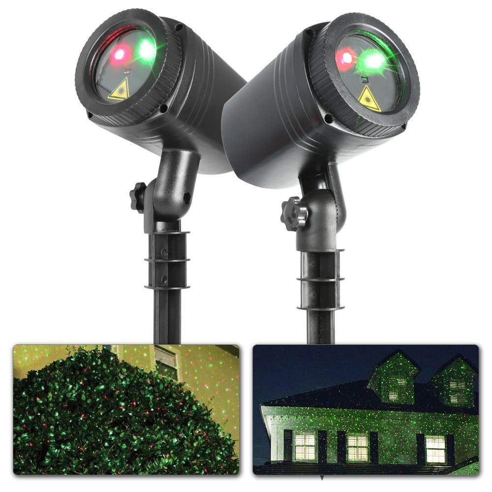 BeamZ Metis laser groen / rood voor buiten met accu - Set van 2