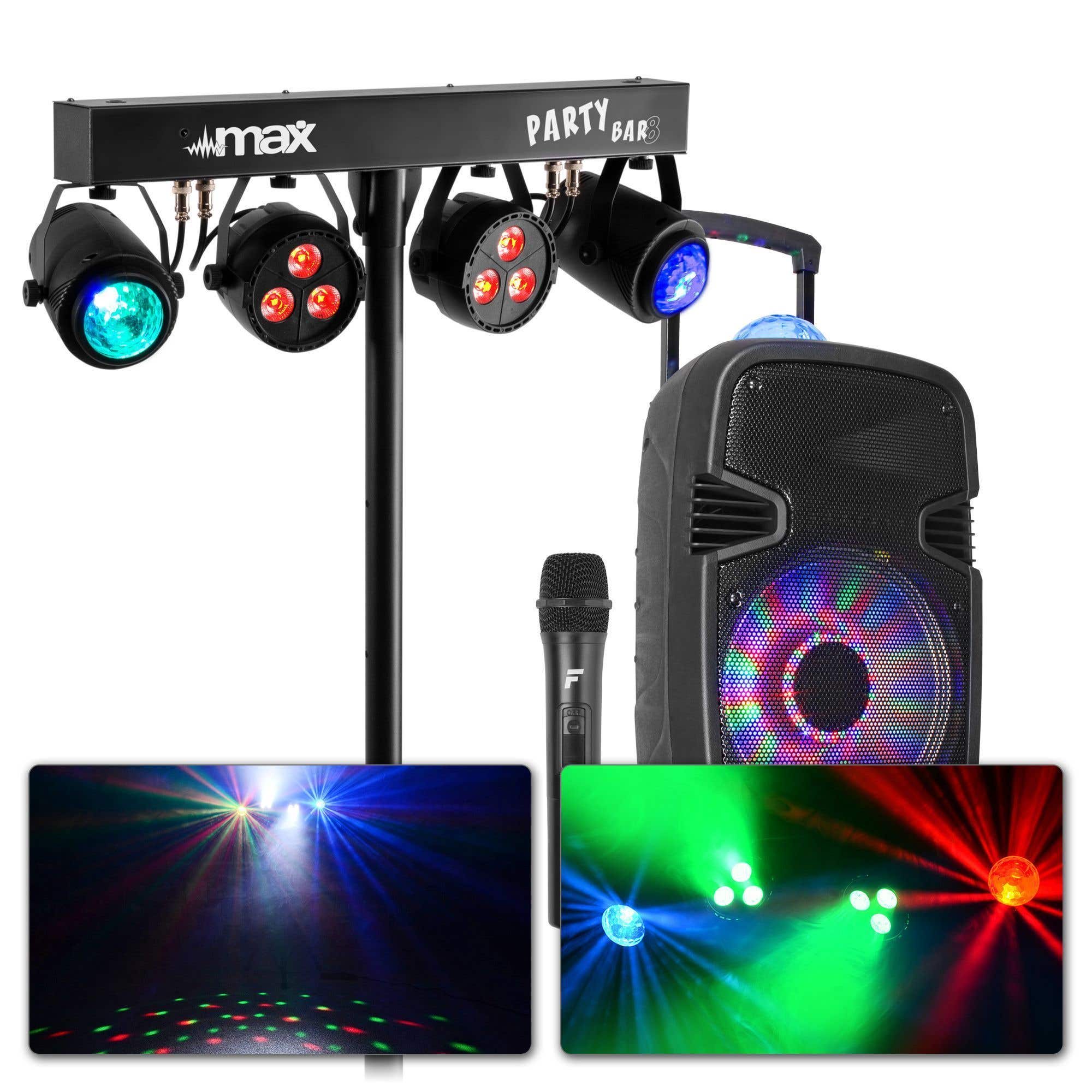 Super Party pack met 700W Bluetooth speaker en feestverlichting op accu