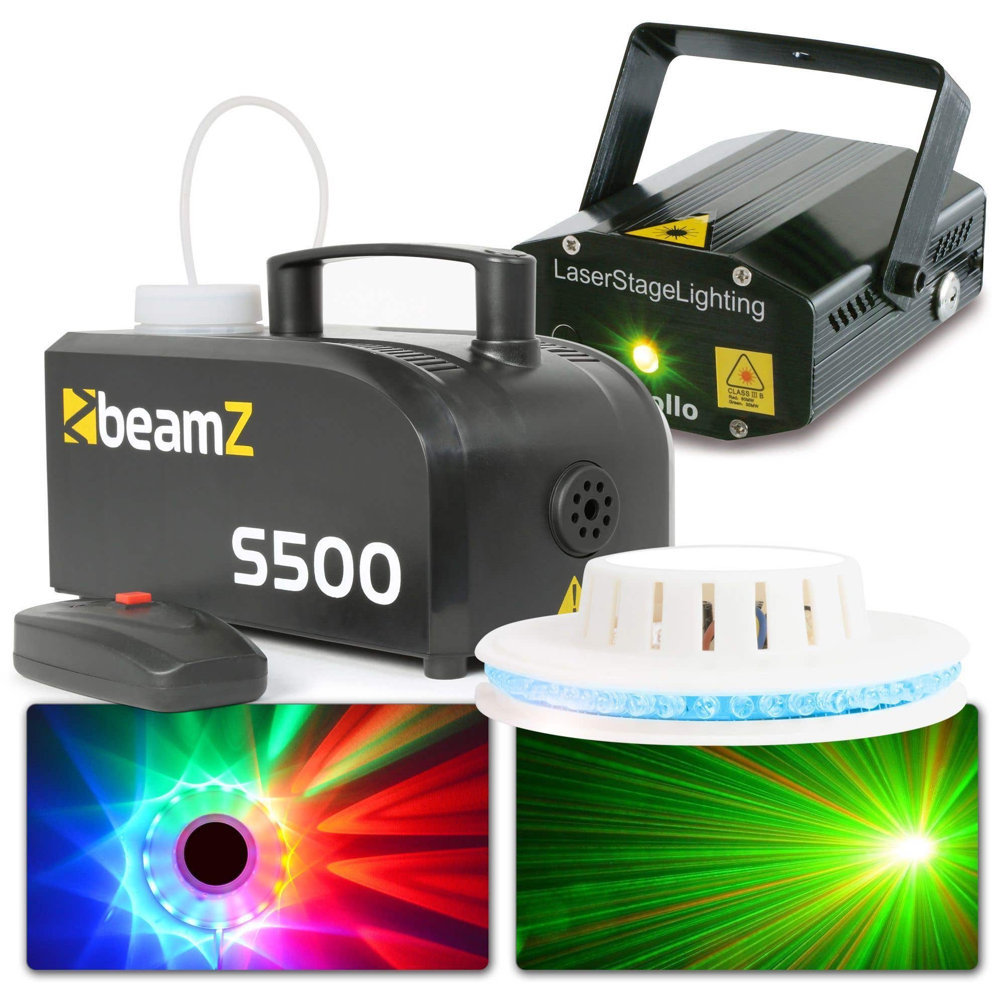 Starters Party pack met o.a. laser en rookmachine
