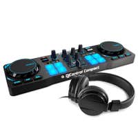 Hercules DJControl Compact met DJ koptelefoon