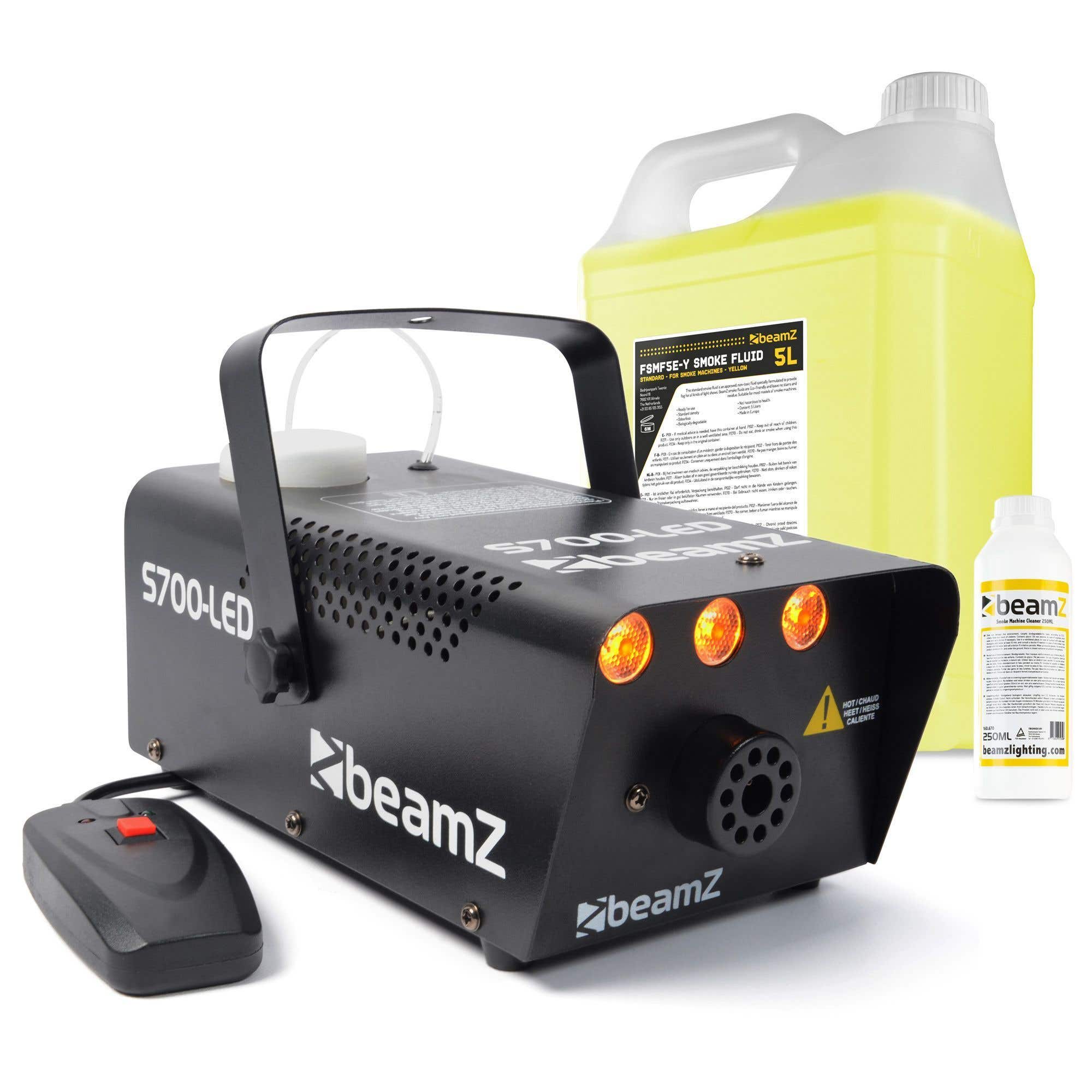 BeamZ S700-LED "Flame" rookmachine met reinigings- en rookvloeistof - 700W