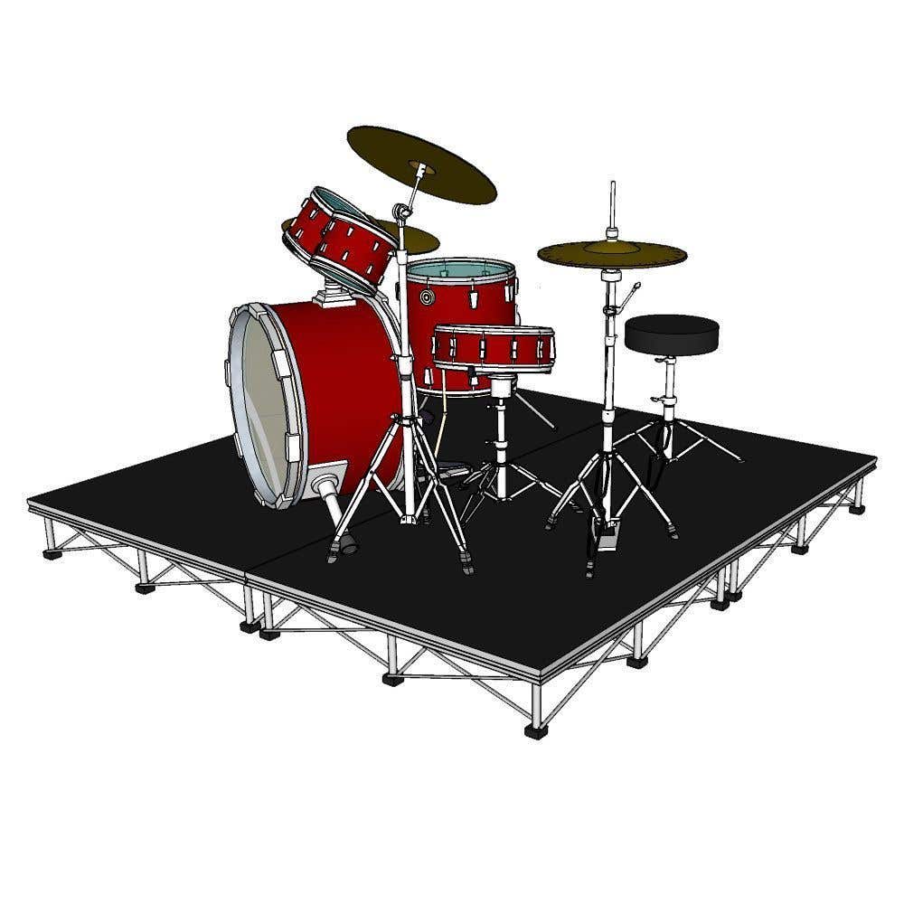 Power Dynamics Spider Deck750 drum riser / drumpodium mobiel - 200 x