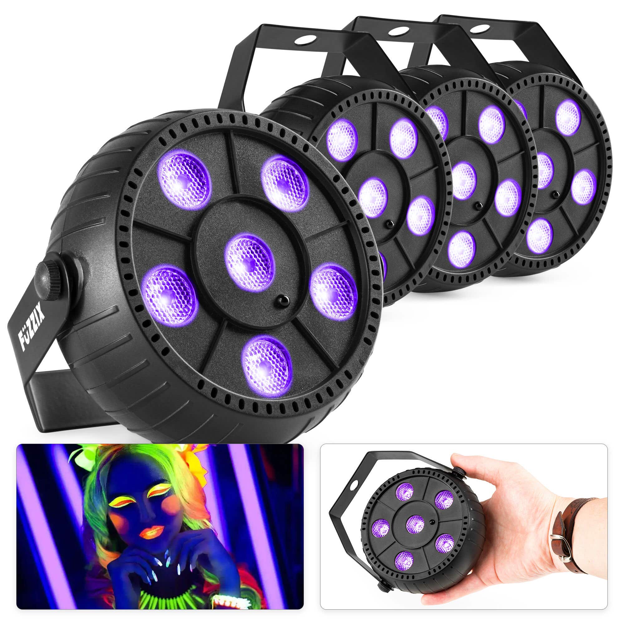 Fuzzix PLP14 LED blacklight met ingebouwde accu - 6x 1W LED's  - 4 stuks