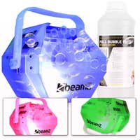 BeamZ B500LED Bellenblaasmachine transparant - Met LED’s en 1 liter vloeistof - Voor kinderfeestjes