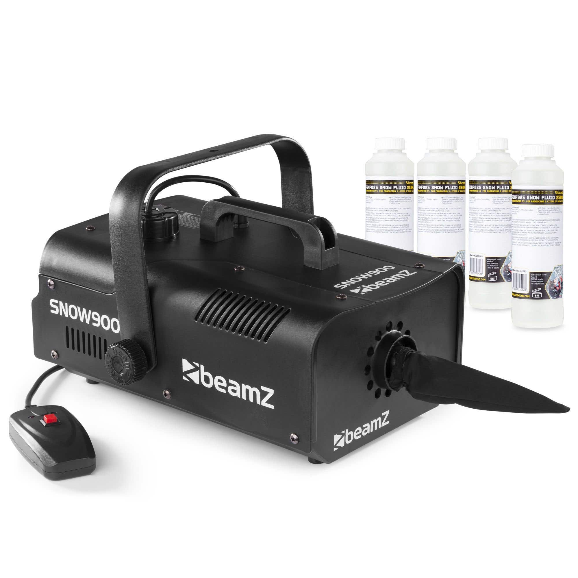 BeamZ SNOW900 sneeuwmachine met concentraat voor 20 liter