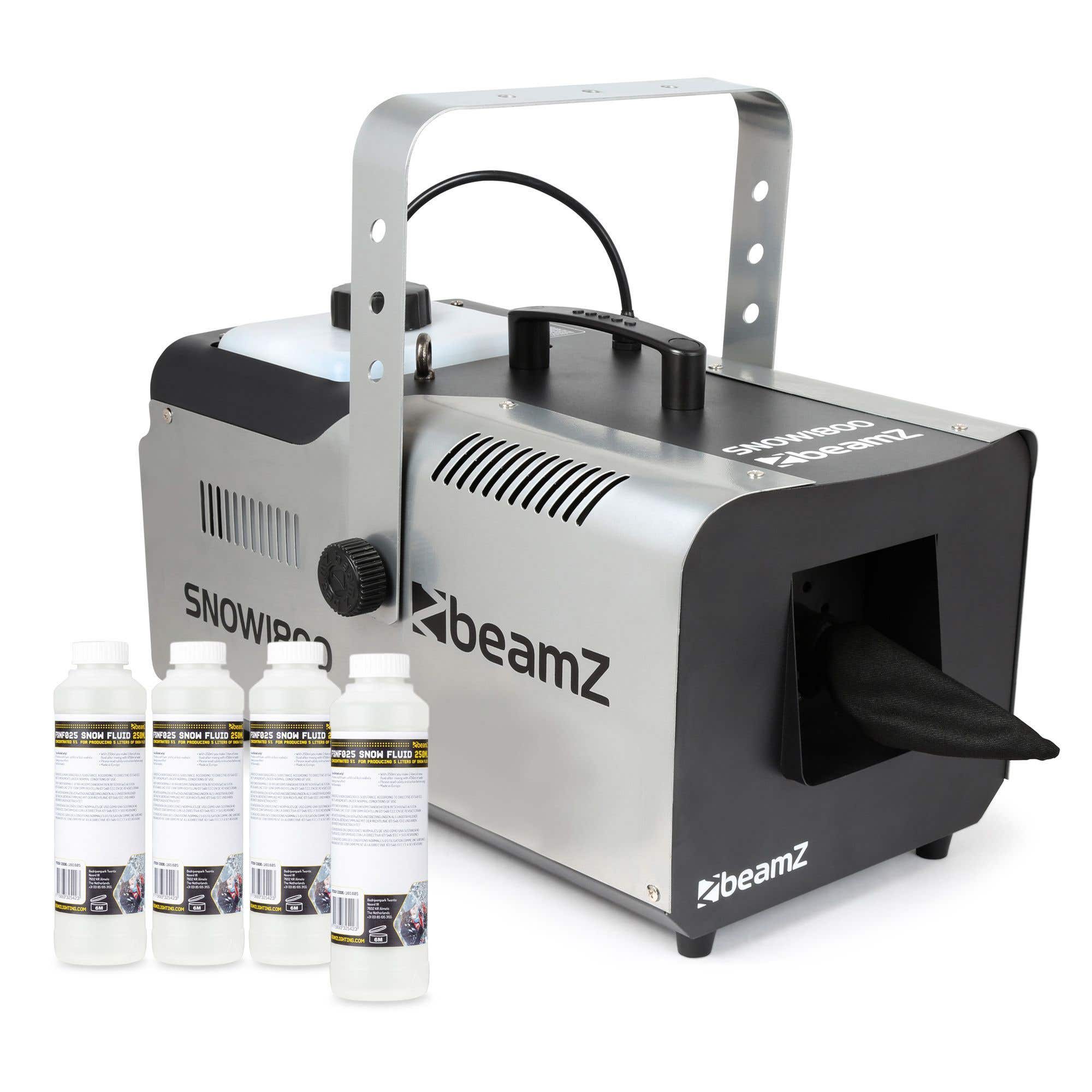 BeamZ SNOW1800 sneeuwmachine met concentraat voor 20 liter