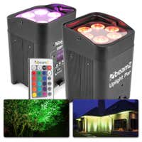 BeamZ BBP96 - Set van 2 accu Uplights met 6x 12W LED's en WDMX