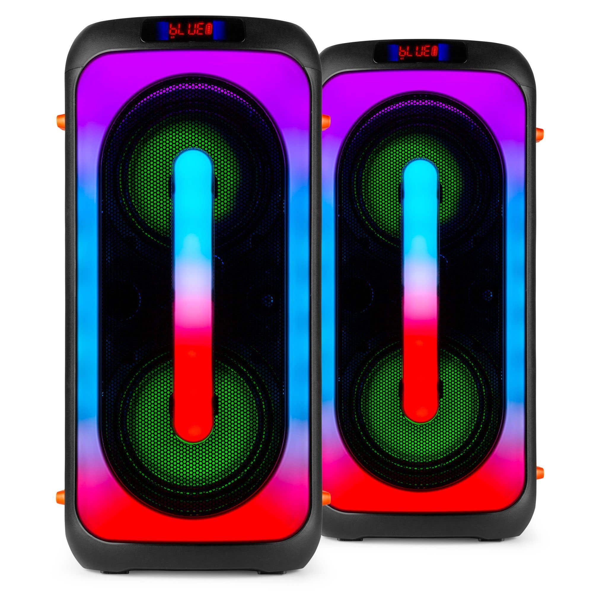 Partybox Bluetooth set - Fenton BoomBox400 - 2x party speaker Bluetooth, microfoon en LED's
