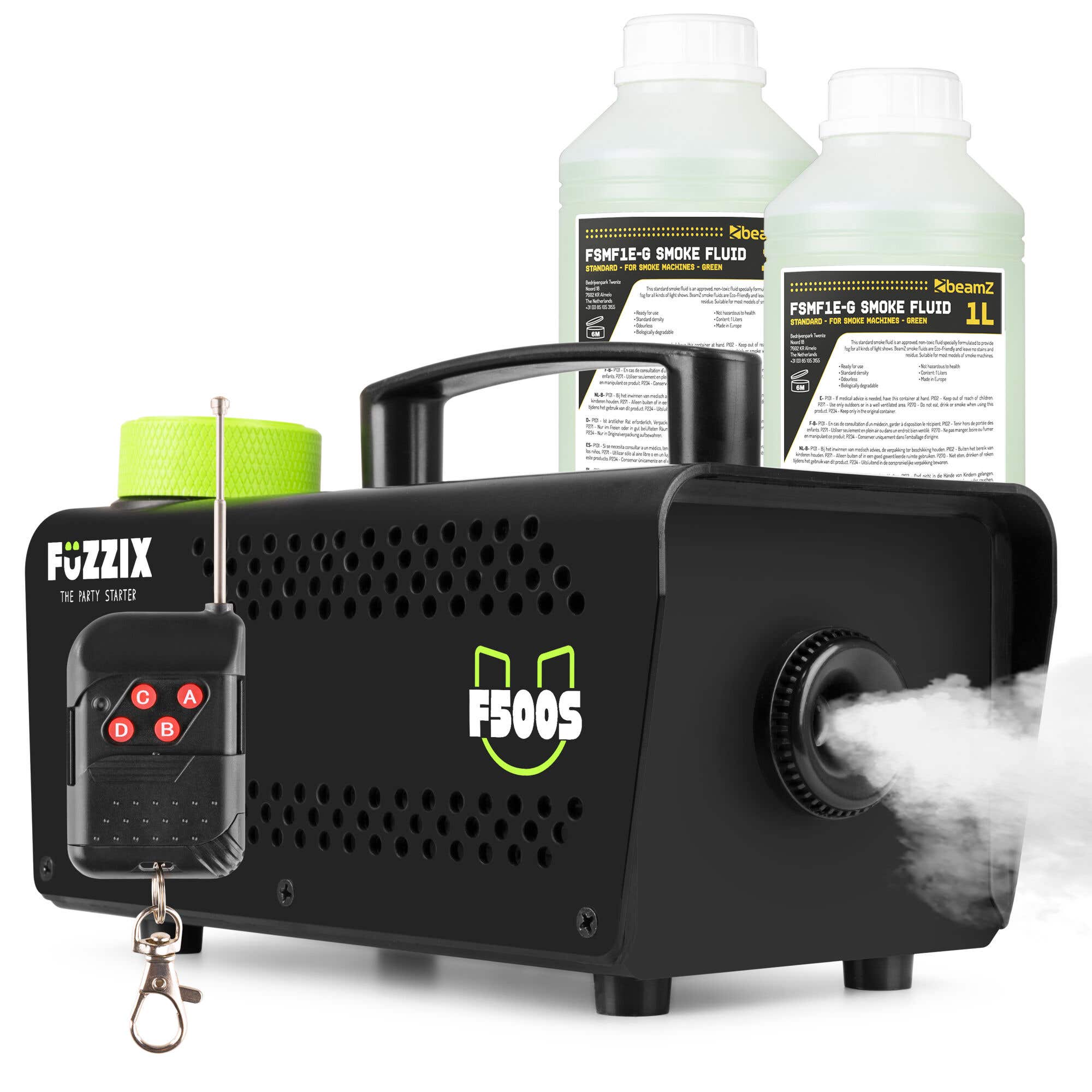 Fuzzix F500S Party Rookmachine 500 Watt - draadloze afstandsbediening