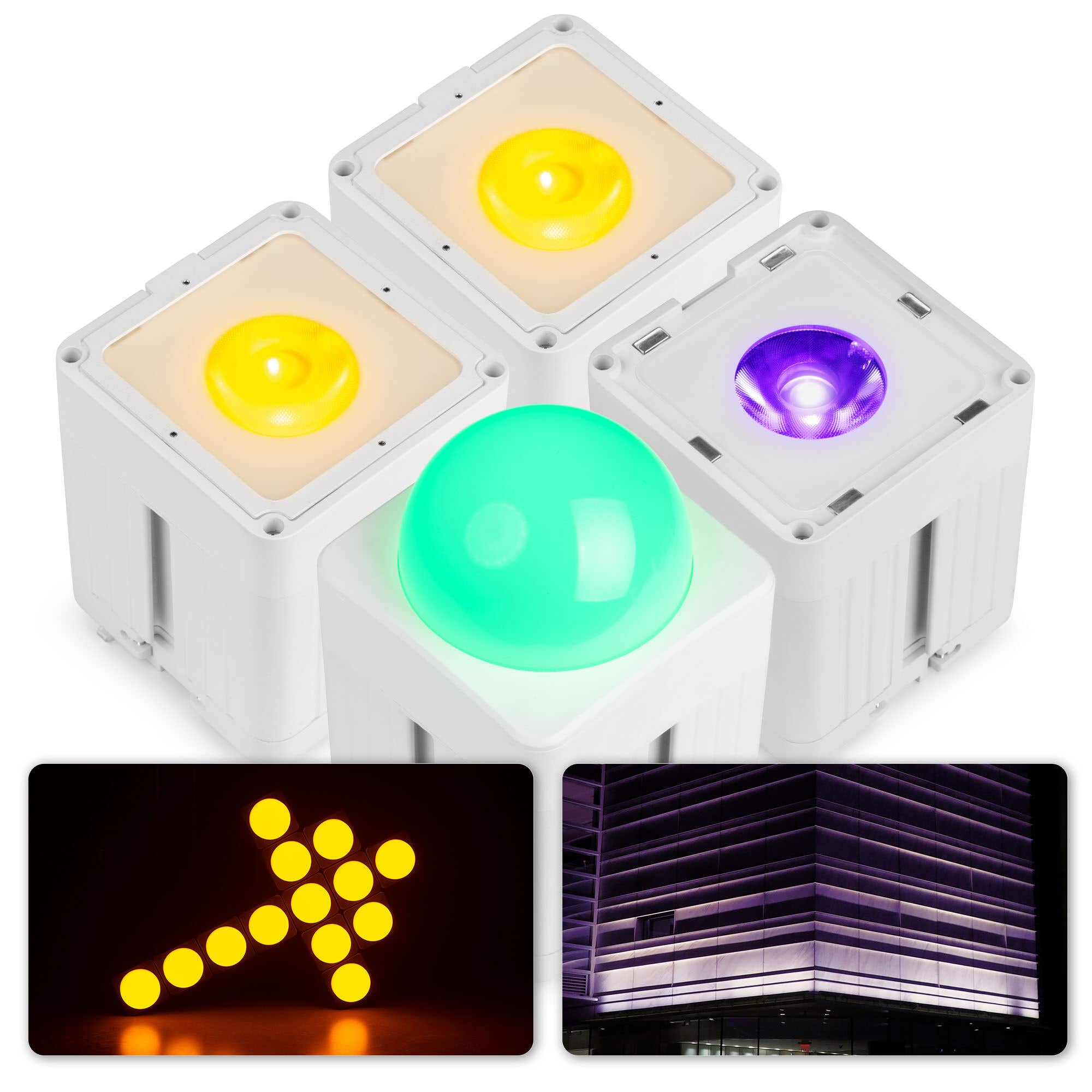 BeamZ Professional KUBE20WH Uplightset met 4x KUBE20WH - IP65 - Wit