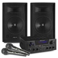 Just Sing karaoke set voor volwassenen met Bluetooth en 2 microfoons - 500W