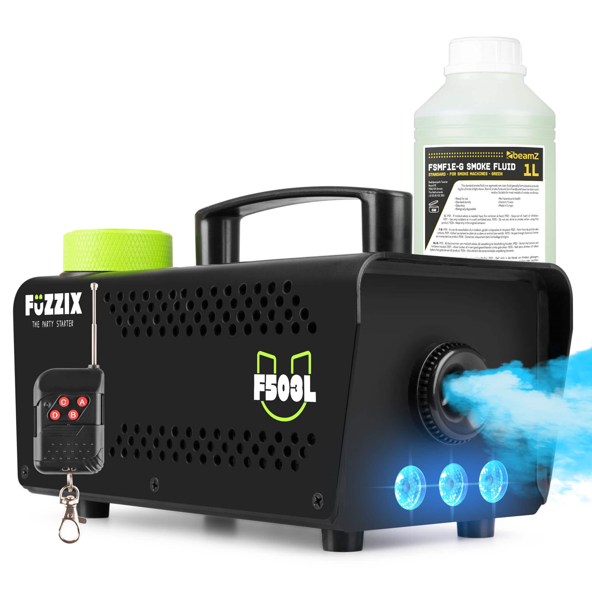 Fuzzix F503L Party Rookmachine met lichteffect én 1 liter