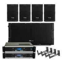 Power Dynamics Compleet PA systeem voor horeca - Passieve speakerset met subwoofer - 3400W