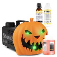 BeamZ Rookmachine Halloween - Pompoen rookmachine starterset - Met LED lichteffecten